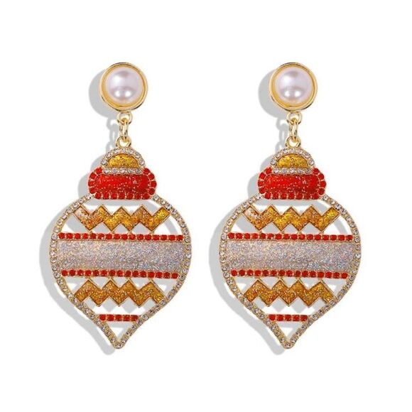 CHRISTMAS Ornament Drop Fashion Earrings - Picture 3 of 3